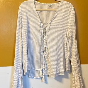 Pin Stripe with Lace up Detailing (large)